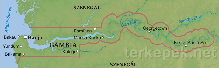 Gambia térkép